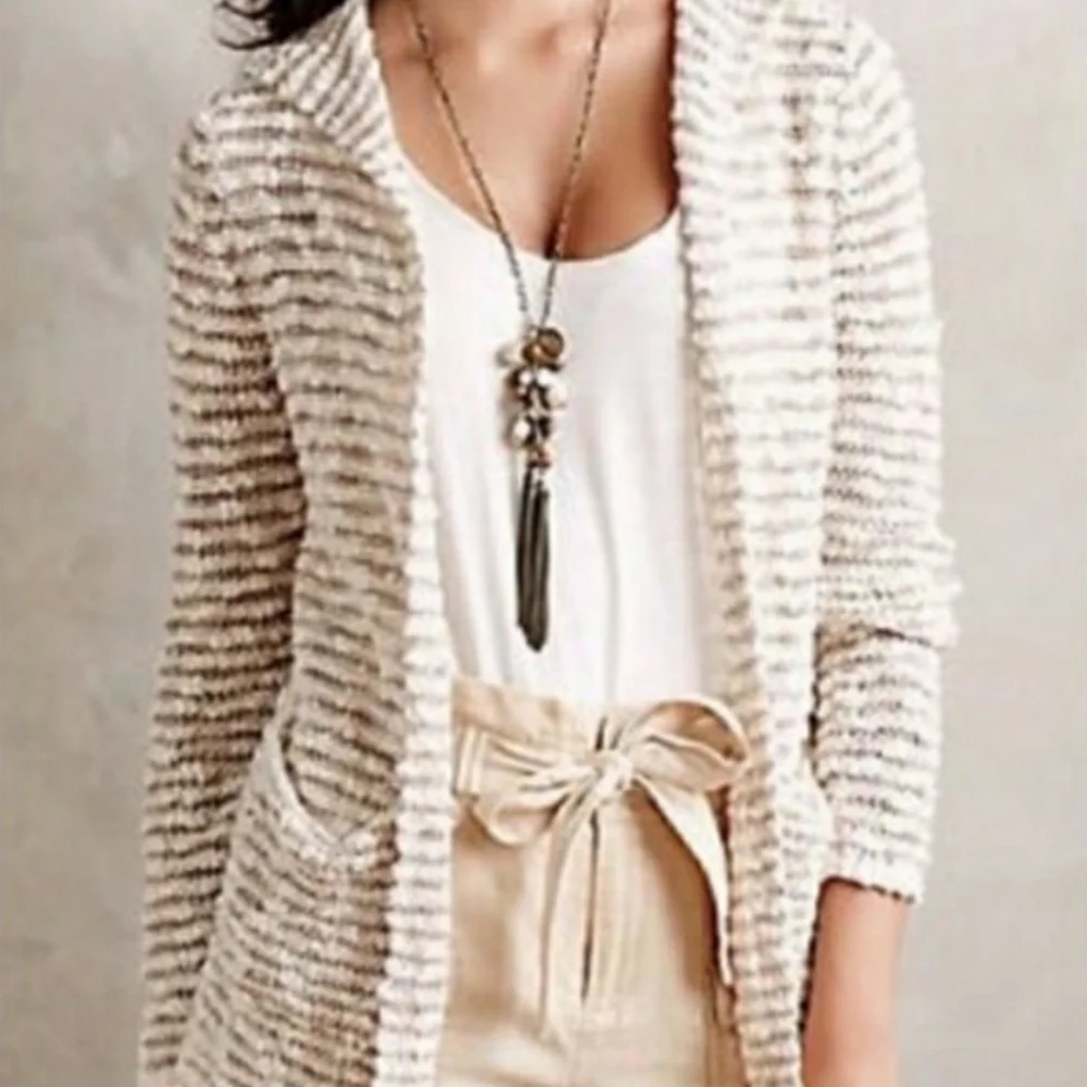 Anthropologie Moth Sparkle Knit Hooded Cardigan Size Medium